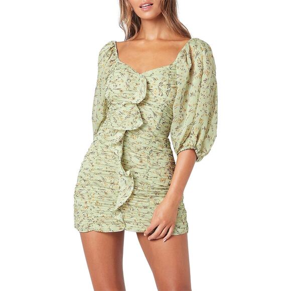 MINKPINK Olla Mini Dress in Multi Floral Green Revolve Size: 
Medium NWOT - Picture 1 of 8